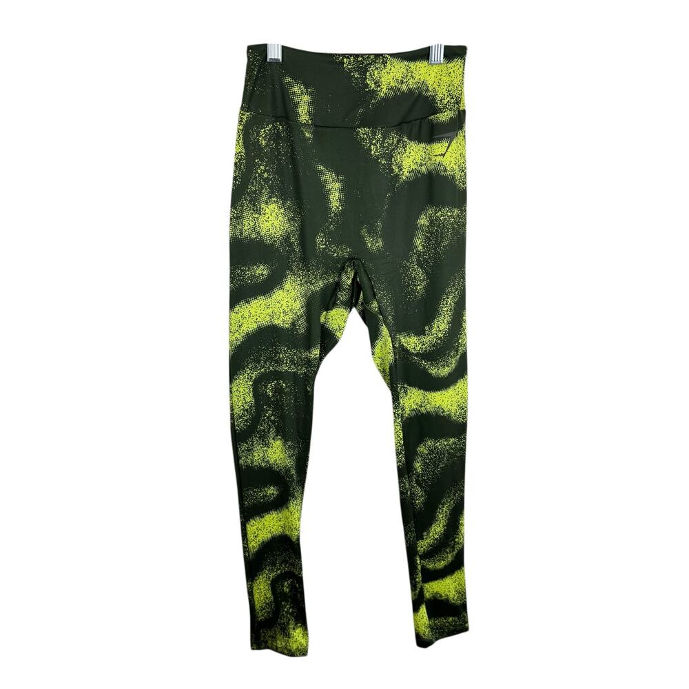 Gymshark Moss‎ Olive Print Power Original Skinny Ankle Fit Leggings Size S